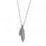collar plumas plata