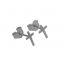 pendientes cruz plata
