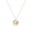 collar con colgante mundo dorado