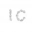 Pendientes ear cuf trenzado de plata cocobiyu