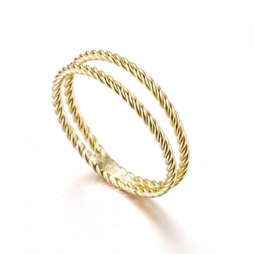 anillo oro trenzado