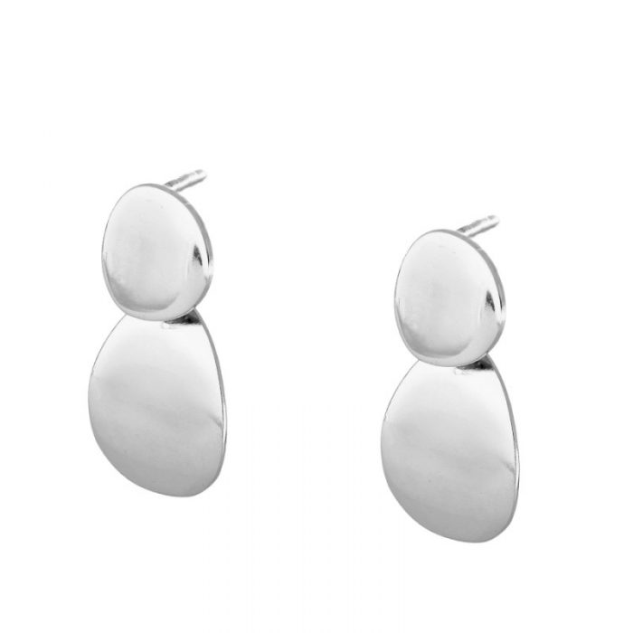 pendientes ovaladas plata