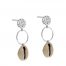 pendientes plata shell